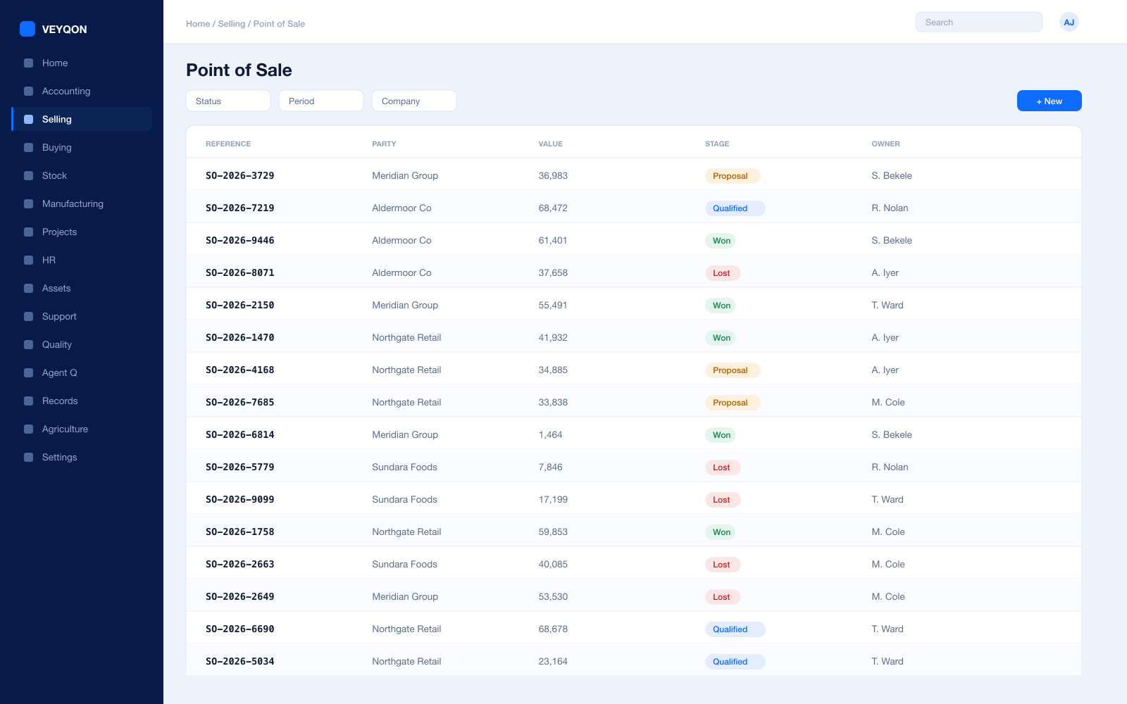 The POS screen mid-sale, with the profile’s payment modes and the customer attached.
